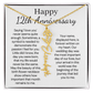 Personalized 12th Anniversary Gift for Wife – Customized Birth Flower Name Necklace – Unique Twelfth Wedding Anniversary Gift Ideas for Wife