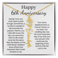 Personalized 6th Wedding Anniversary Gift for Wife – Customized Birth Flower Name Necklace – Unique Sixth Anniversary Gift Ideas for Wife from Husband