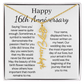 Personalized 16th Anniversary Gift for Wife – Customized Birth Flower Name Necklace – Unique Sixteenth Wedding Anniversary Gift Ideas for Wife