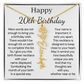 Personalized 20th Birthday Gift for Her – Customized Birth Flower Name Necklace – 20th Birthday Jewelry Gift for Daughter, Granddaughter, or Niece