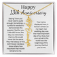 Personalized 13th Wedding Anniversary Gift for Wife – Customized Birth Flower Name Necklace – Unique Thirteenth Anniversary Gift Ideas for Wife from Husband