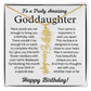 Personalized Birthday Gift for Goddaughter – Customized Birth Flower Name Necklace – Jewelry Gift from Godmother