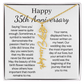 Personalized 35th Anniversary Gift for Wife – Customized Birth Flower Name Necklace – Unique Thirty-Fifth Wedding Anniversary Gift Ideas for Wife from Husband