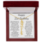 Personalized 21st Birthday Gift for Her – Customized Birth Flower Name Necklace – 21st Birthday Jewelry Gift for Granddaughter, Daughter, or Niece