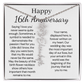 Personalized 16th Anniversary Gift for Wife – Customized Birth Flower Name Necklace – Unique Sixteenth Wedding Anniversary Gift Ideas for Wife