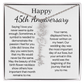Personalized 45th Anniversary Gift for Wife – Customized Birth Flower Name Necklace – Unique Forty-Fifth Wedding Anniversary Gift Ideas for Wife