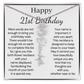 Personalized 21st Birthday Gift for Her – Customized Birth Flower Name Necklace – 21st Birthday Jewelry Gift for Granddaughter, Daughter, or Niece