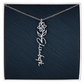 Personalized Birth Flower Name Necklace LUXURY BOX,Famprecious Gifts Birthflower necklace Custom Flower Chain Gift