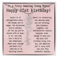 Personalized 21st Birthday Gift for Her – Customized Birth Flower Name Necklace – Unique Twenty-First Birthday Jewelry Gift from Grandma, Mom, Aunt, or Friend