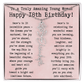 Personalized 18th Birthday Gift for Her – Customized Birth Flower Name Necklace – Unique Eighteenth Birthday Jewelry Gift from Grandma, Mom, Aunt, or Friend