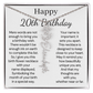 Personalized 20th Birthday Gift for Her – Customized Birth Flower Name Necklace – 20th Birthday Jewelry Gift for Daughter, Granddaughter, or Niece