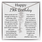 Personalized 19th Birthday Gift for Her  – Customized Birth Flower Name Necklace – 19th Birthday Jewelry Gift for Granddaughter, Daughter, or Niece
