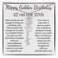 Happy Golden Birthday 27 on 27th