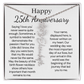 Personalized 25th Wedding Anniversary Gift for her  - Custom Birth Flower Name Necklace for Wife. - Unique Anniversary Gift from Husband to Wife