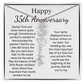 Personalized 35th Anniversary Gift for Wife – Customized Birth Flower Name Necklace – Unique Thirty-Fifth Wedding Anniversary Gift Ideas for Wife from Husband