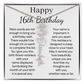 Personalized 16th Birthday Gift for Her  – Customized Birth Flower Name Necklace – Jewelry Gift for Granddaughter, Daughter, or Niece