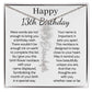 Personalized 13th Birthday Gift for Her – Customized Birth Flower Name Necklace – Teen Birthday Jewelry Gift for Granddaughter, Daughter, or Niece