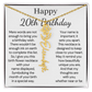 Personalized 20th Birthday Gift for Her – Customized Birth Flower Name Necklace – 20th Birthday Jewelry Gift for Daughter, Granddaughter, or Niece