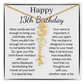 Personalized 13th Birthday Gift for Her – Customized Birth Flower Name Necklace – Teen Birthday Jewelry Gift for Granddaughter, Daughter, or Niece