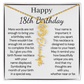 Personalized 18th Birthday Gift for Her  – Customized Birth Flower Name Necklace – 18th Birthday Jewelry Gift for Granddaughter, Daughter, or Niece