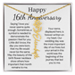 Personalized 16th Anniversary Gift for Wife – Customized Birth Flower Name Necklace – Unique Sixteenth Wedding Anniversary Gift Ideas for Wife