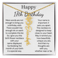 Personalized 17th  Birthday Gift for Her – Customized Birth Flower Name Necklace – Jewelry Gift for Daughter, Granddaughter, or Niece
