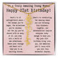 Personalized 21st Birthday Gift for Her – Customized Birth Flower Name Necklace – Unique Twenty-First Birthday Jewelry Gift from Grandma, Mom, Aunt, or Friend