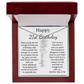Personalized 21st Birthday Gift for Her – Customized Birth Flower Name Necklace – 21st Birthday Jewelry Gift for Granddaughter, Daughter, or Niece