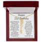Personalized 21st Birthday Gift for Her – Customized Birth Flower Name Necklace – 21st Birthday Jewelry Gift for Granddaughter, Daughter, or Niece