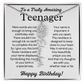 Personalized Gift for Teenager – Customized Birth Flower Name Necklace – Jewelry Gift for 13th Birthday