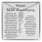 Personalized 60th Anniversary Gift for Wife – Customized Birth Flower Name Necklace – Unique Sixtieth Wedding Anniversary Gift Ideas for Wife from Husband