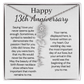 Personalized 13th Wedding Anniversary Gift for Wife – Customized Birth Flower Name Necklace – Unique Thirteenth Anniversary Gift Ideas for Wife from Husband