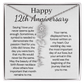 Personalized 12th Anniversary Gift for Wife – Customized Birth Flower Name Necklace – Unique Twelfth Wedding Anniversary Gift Ideas for Wife