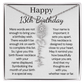 Personalized 13th Birthday Gift for Her – Customized Birth Flower Name Necklace – Teen Birthday Jewelry Gift for Granddaughter, Daughter, or Niece