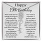 Personalized 19th Birthday Gift for Her  – Customized Birth Flower Name Necklace – 19th Birthday Jewelry Gift for Granddaughter, Daughter, or Niece