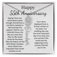 Personalized 55th Anniversary Gift for Wife – Customized Birth Flower Name Necklace – Unique Fifty-Fifth Wedding Anniversary Gift Ideas for Wife from Husband