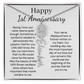 Personalized 1st Wedding Anniversary Gift for Wife – Customized Birth Flower Name Necklace – Unique Anniversary Gift Ideas for Wife from Husband