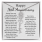 Personalized 16th Anniversary Gift for Wife – Customized Birth Flower Name Necklace – Unique Sixteenth Wedding Anniversary Gift Ideas for Wife