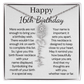 Personalized 16th Birthday Gift for Her  – Customized Birth Flower Name Necklace – Jewelry Gift for Granddaughter, Daughter, or Niece