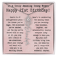 Personalized 21st Birthday Gift for Her – Customized Birth Flower Name Necklace – Unique Twenty-First Birthday Jewelry Gift from Grandma, Mom, Aunt, or Friend
