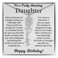 Personalized Birthday Gift for Daughter – Customized Birth Flower Name Necklace – Birthday Jewelry Gift from Mom or Dad