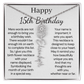 Personalized 15th Birthday Gift for Her – Customized Birth Flower Name Necklace – 15th Birthday Jewelry Gift for Granddaughter, Daughter, or Niece