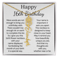 Personalized 16th Birthday Gift for Her  – Customized Birth Flower Name Necklace – Jewelry Gift for Granddaughter, Daughter, or Niece