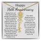 Personalized 16th Anniversary Gift for Wife – Customized Birth Flower Name Necklace – Unique Sixteenth Wedding Anniversary Gift Ideas for Wife