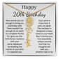 Personalized 20th Birthday Gift for Her – Customized Birth Flower Name Necklace – 20th Birthday Jewelry Gift for Daughter, Granddaughter, or Niece