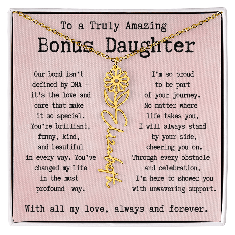 Personalized Gift for Bonus Daughter - I'm so proud   to be part  of your journey.
