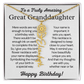 Personalized Birthday Gift for Great Granddaughter – Customized Birth Flower Name Necklace – Custom Jewelry Gift from Grandma