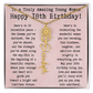 Personalized 18th Birthday Gift for Her – Customized Birth Flower Name Necklace – Unique Eighteenth Birthday Jewelry Gift from Grandma, Mom, Aunt, or Friend