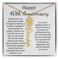Personalized 40th Anniversary Gift for Wife – Customized Birth Flower Name Necklace – Unique Fortieth Wedding Anniversary Gift Ideas for Wife from Husband