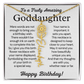 Personalized Birthday Gift for Goddaughter – Customized Birth Flower Name Necklace – Jewelry Gift from Godmother